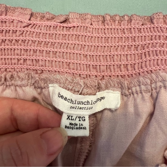 BeachLunchLounge Pull On Wide Leg Pant Pink White Tie Dye XL - Picture 8 of 10